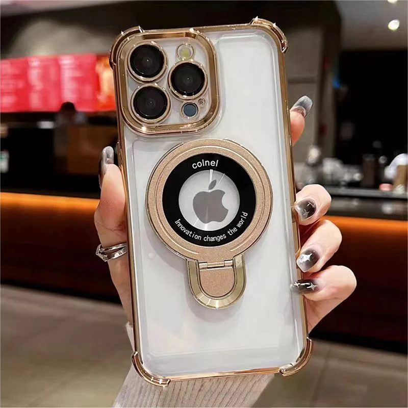 Apple 15 four-corner anti-fall airbag magnetic phone case is suitable for Apple13 14 15 series