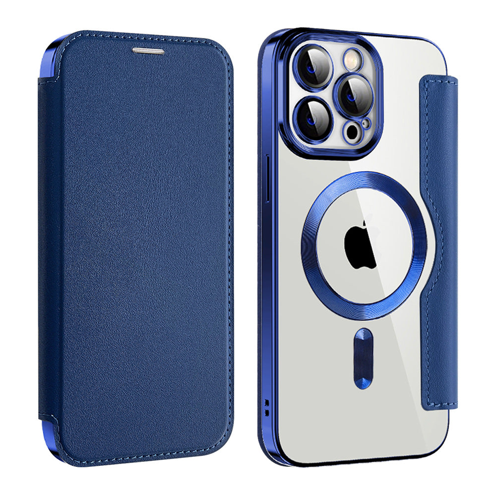iPhone15 wireless charging phone case Apple protective cover card ultra-thin phone case transparent