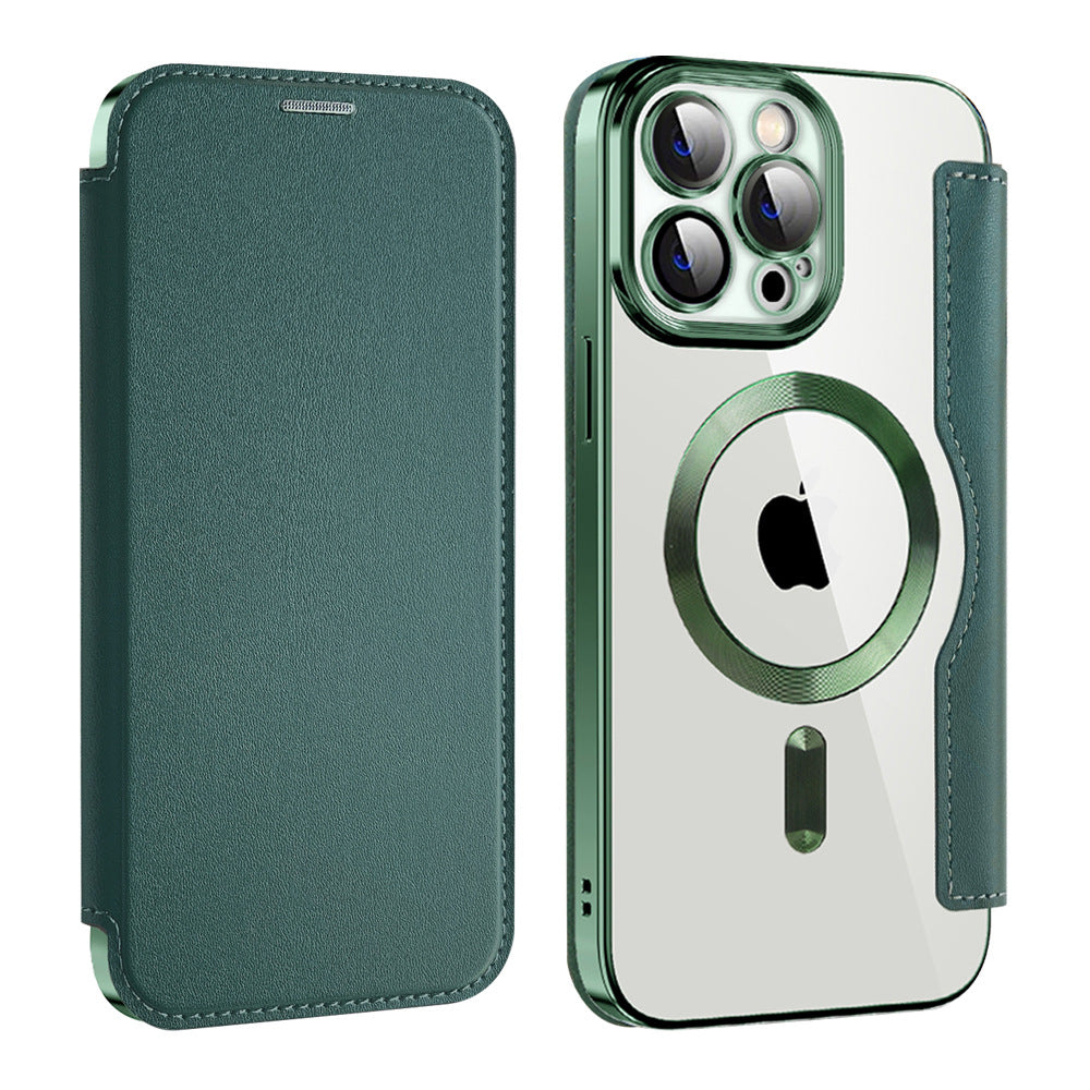iPhone15 wireless charging phone case Apple protective cover card ultra-thin phone case transparent