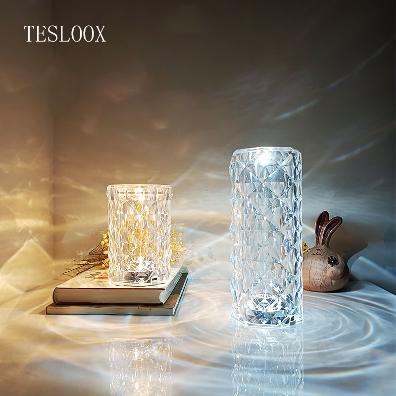 Crystal Rose Table Lamp Bedside Pat Lamp Atmosphere Lamp