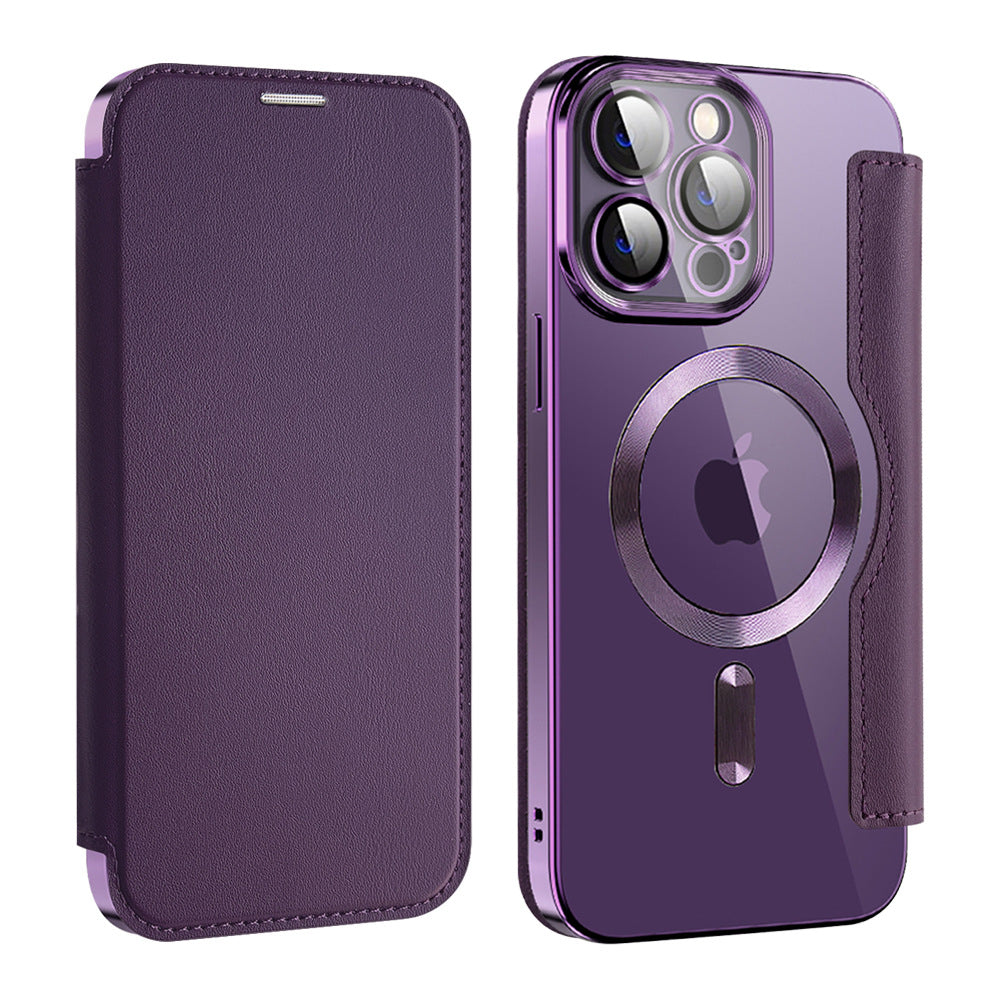 iPhone15 wireless charging phone case Apple protective cover card ultra-thin phone case transparent