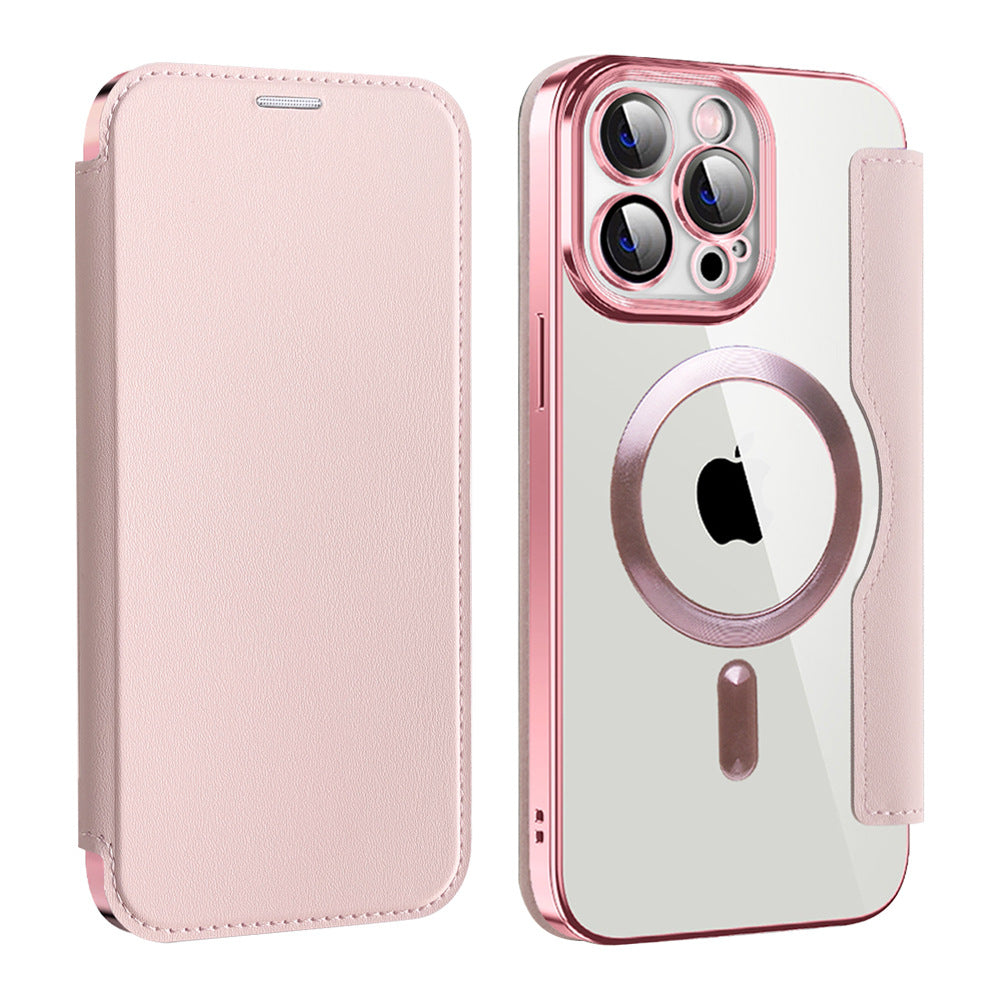 iPhone15 wireless charging phone case Apple protective cover card ultra-thin phone case transparent