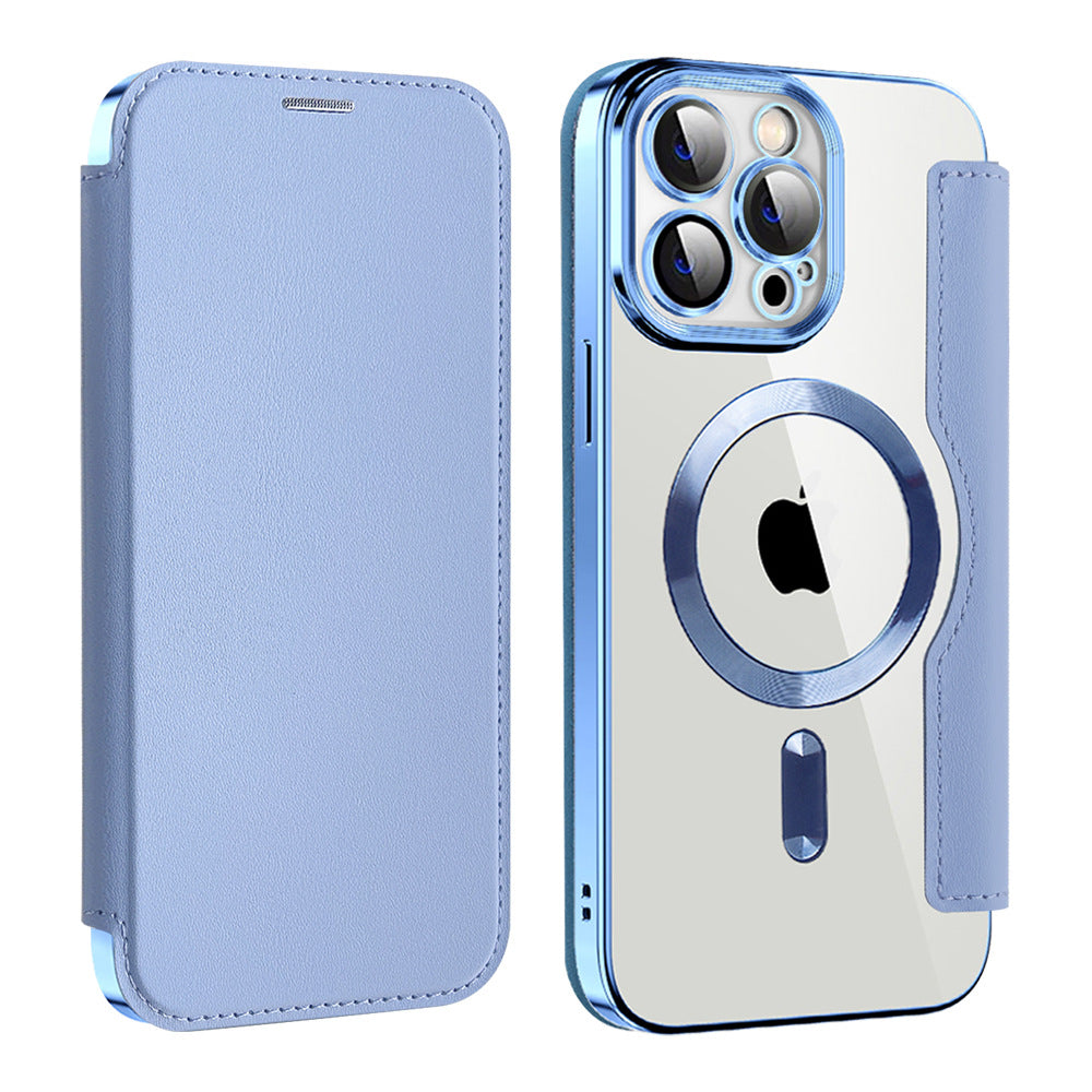 iPhone15 wireless charging phone case Apple protective cover card ultra-thin phone case transparent