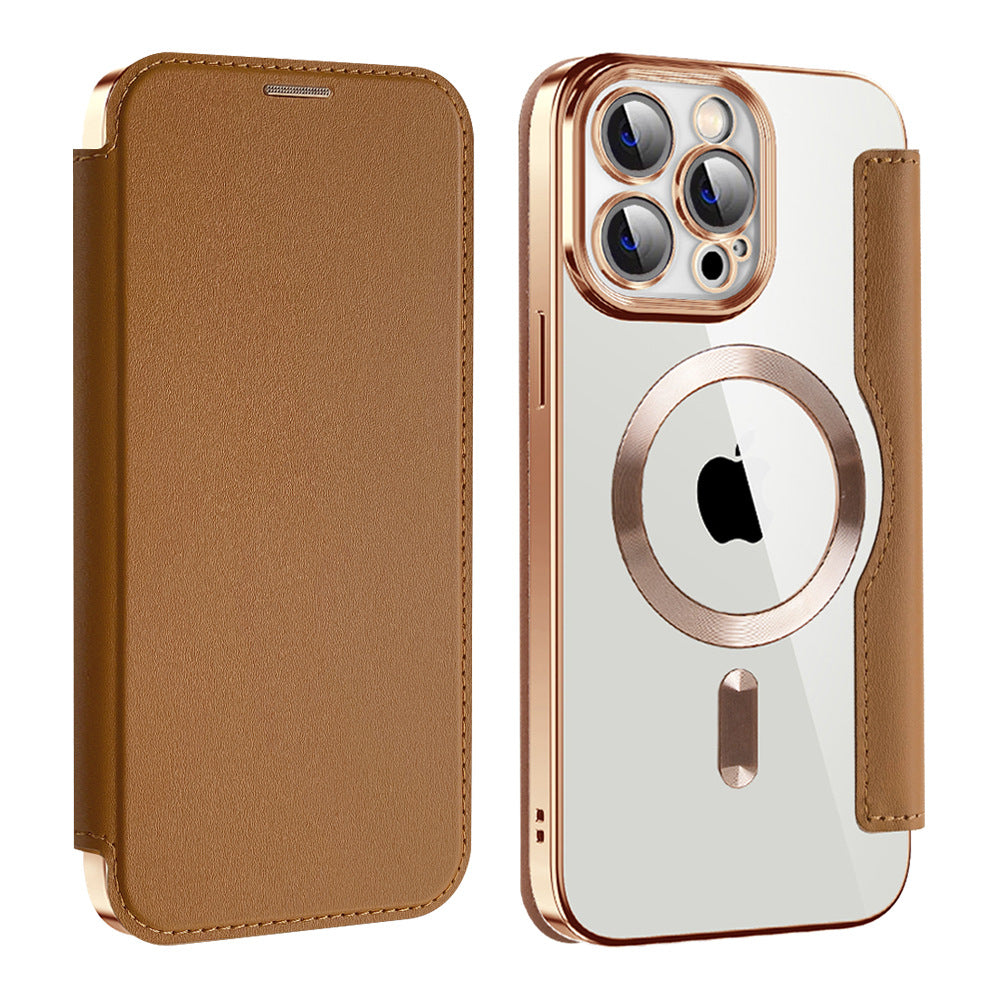 iPhone15 wireless charging phone case Apple protective cover card ultra-thin phone case transparent
