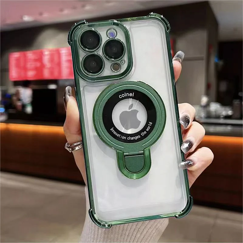 Apple 15 four-corner anti-fall airbag magnetic phone case is suitable for Apple13 14 15 series