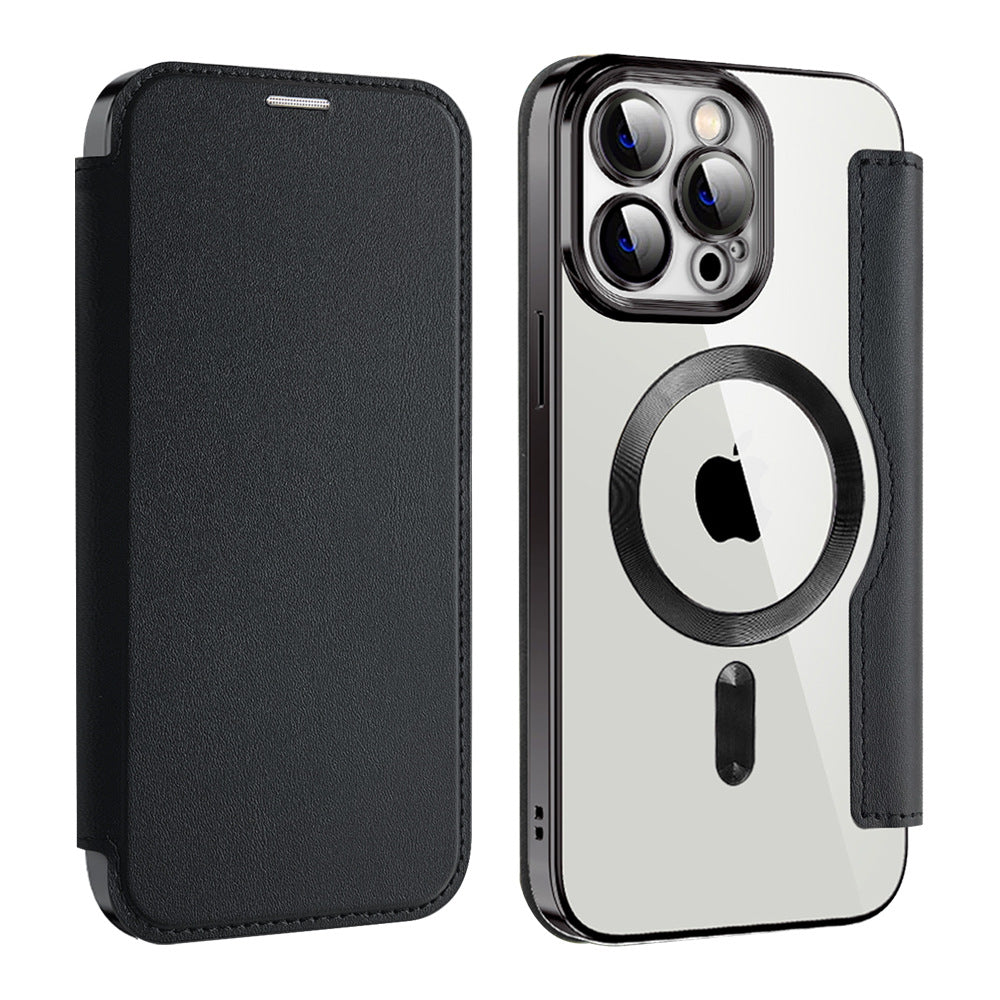iPhone15 wireless charging phone case Apple protective cover card ultra-thin phone case transparent